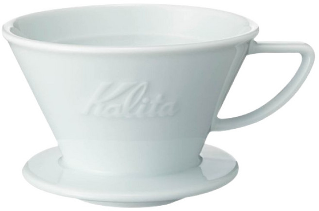 【Kalita】185波浪系列蛋糕型 波佐見燒 頂級陶瓷 日本職人工藝 手沖咖啡, 1個, 瓷濾杯, 30ml