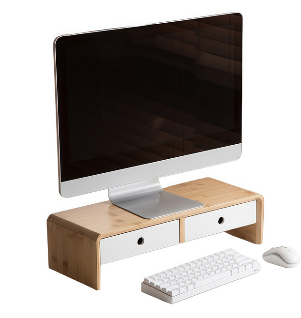 Wiseha 서랍형 다용도모니터 받침대 DS-06, 60*20*13, 화이트