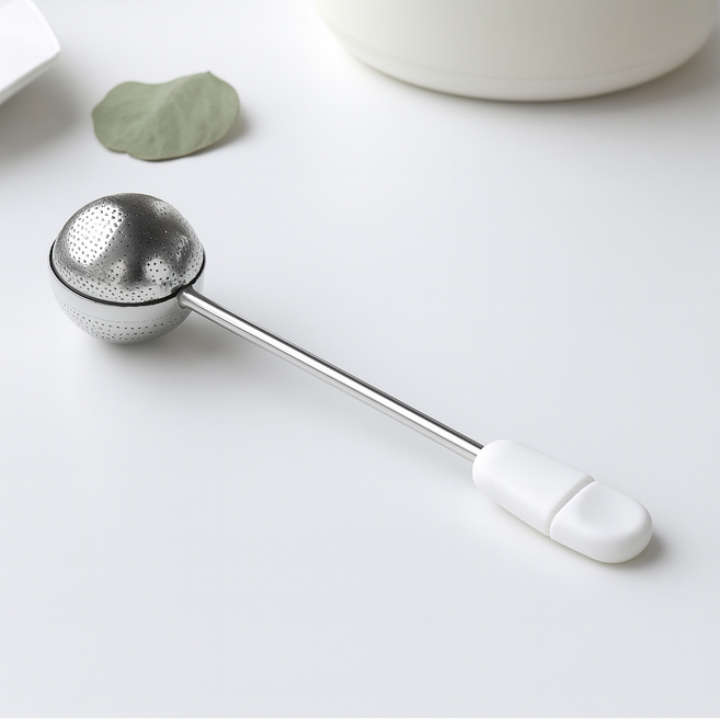 제이제이 스테인레스 티거름망 차망 차우리망 티 인퓨저 티백대체 다기용품, 화이트, 1개