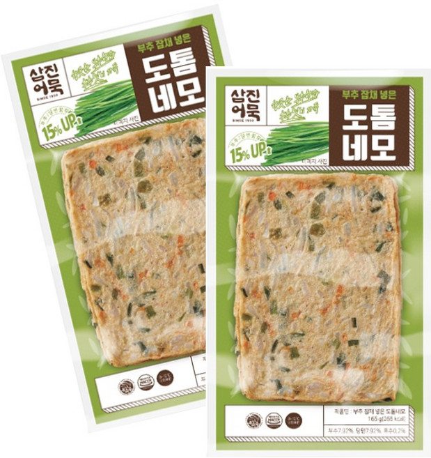 삼진어묵 도톰네모 부추 165g 5개