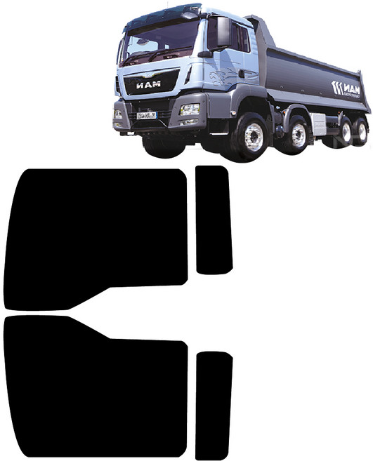 카메이크업 MAN 만트럭 화물차 썬팅지 측면 DIY 썬팅필름, 만트럭(측면), IR30_15%