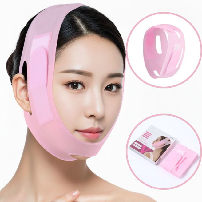 하모아 브이라인 붓기빼는 리프팅 밴드, 1개, 핑크