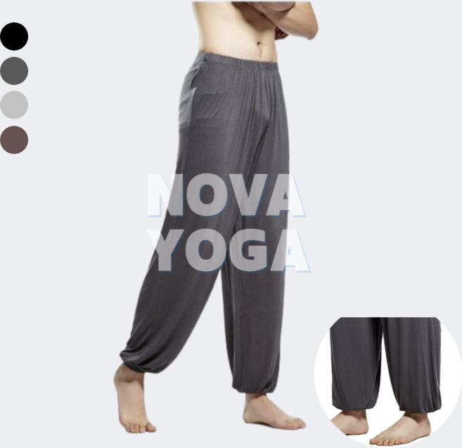 노바요가 남성 하렘 요가 운동복 바지 모달 루즈핏 팬츠