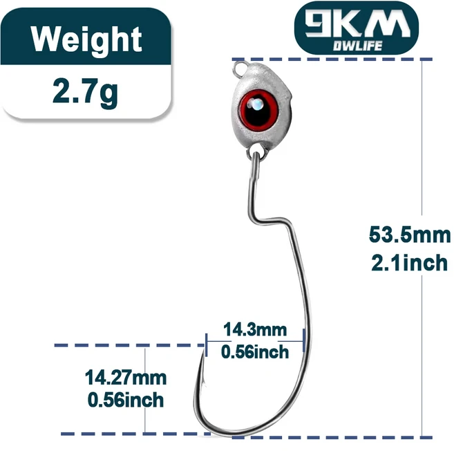 Swimbait 지그 헤드 후크 10~30Pcs 배스 낚시 텍사스 EWG 바닷물 민물 흔들리는 소프트 웜, 02 30 Pcs, 04 Size  2.7g