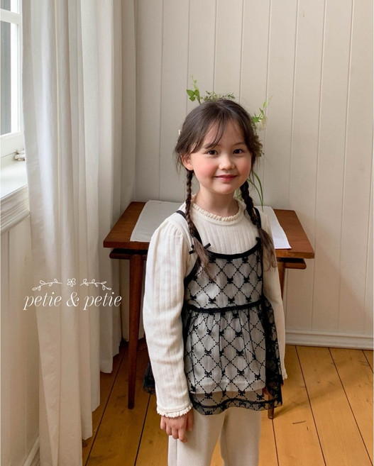 레이스 뷔스티에 유아 아기 아동 키즈 여아 망사 베스트