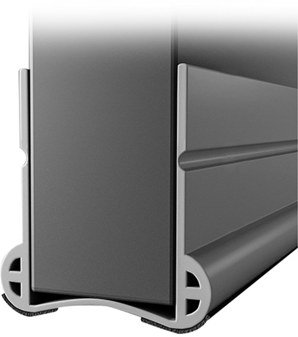 蛙眼靜音隔音條【 GE MARKET】門檔 門縫檔 門底防蟲 冷氣防漏條 門底密封條, 灰色-底部帶隔音絨毛-雙側背膠, 1個