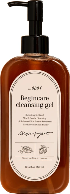 로즈프로젝트 비긴케어 시카 저자극 수분 진정 클렌징젤 250ml 프랑스비건인증 ALL그린등급 피부결개선 약산성 순한클렌저, 1개 - 쿠팡