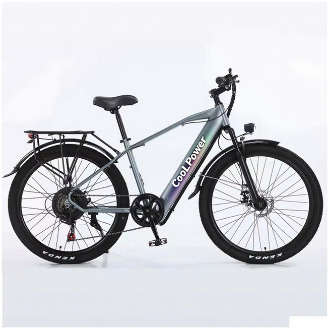 26인치 산악 보조 전기 자전거 리튬 배터리 오프로드 가변 속도 청소년, 36V 350W 10AH, 04 White