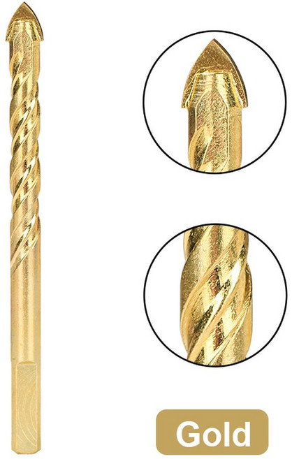 XCAN 드릴 비트 유리 타일 세라믹 콘크리트 구멍 오프너 삼각형 드릴링 도구 3mm 4mm 5mm 6mm 8mm 10mm 12mm, 금, 01 금_01 3mm, 1개