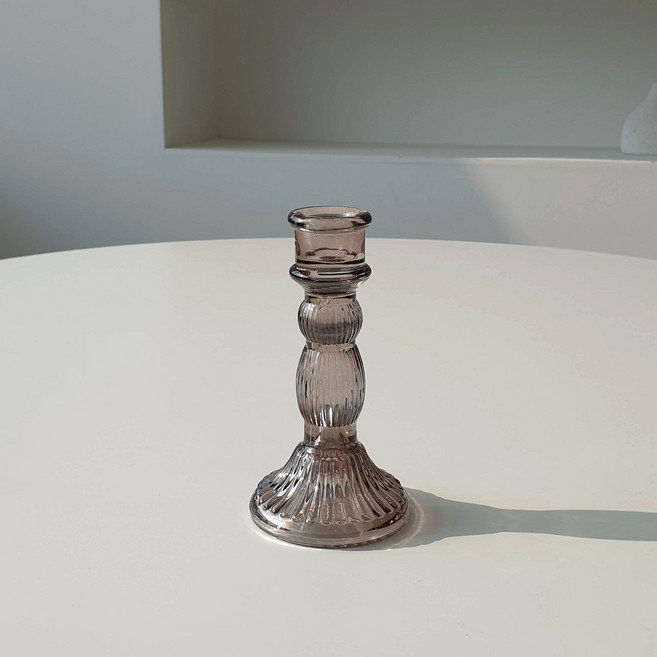 페페무드 라운드 다크 글라스 테이퍼 촛대 (캔들 미포함) 양초 홀더