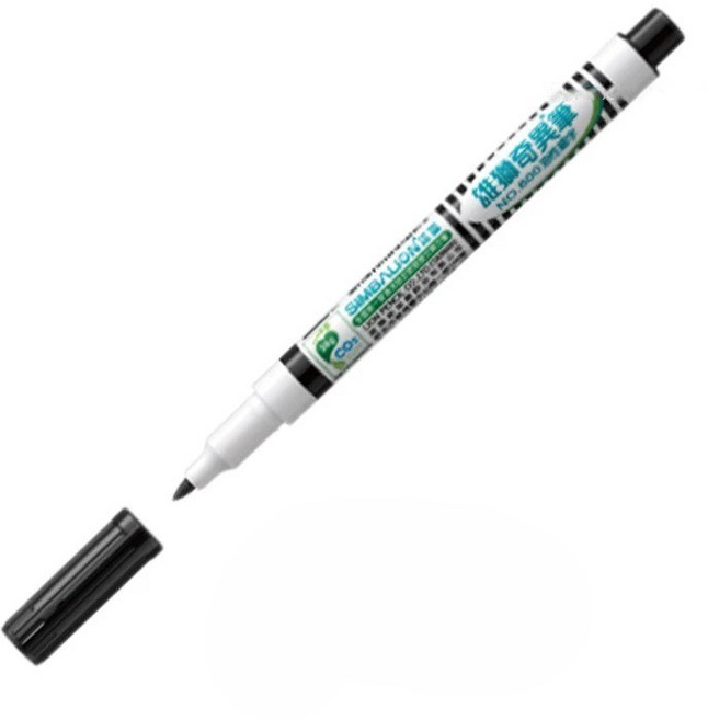 雄獅 油性奇異筆 細字 1.0mm 台灣製造, 黑色 NO.600(一盒12支入), 1包