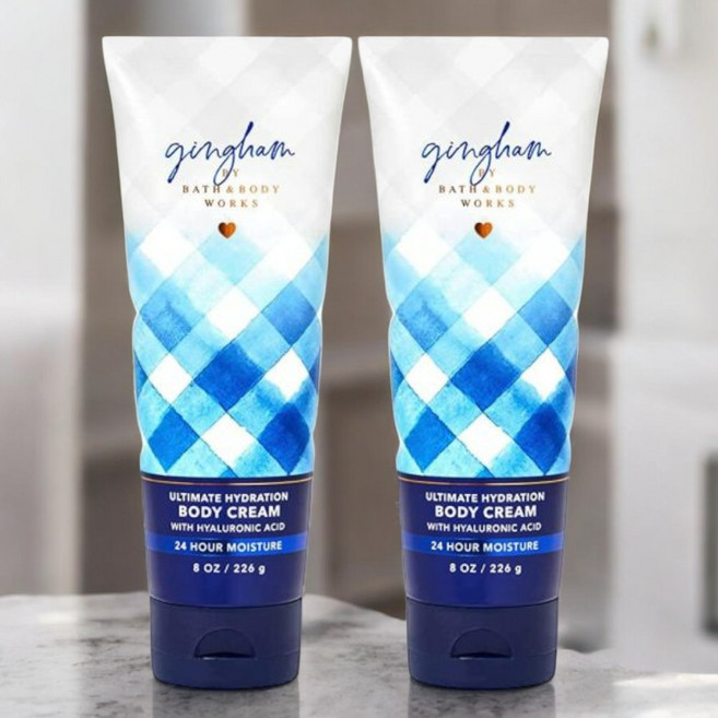 Bath & Body Works 배스앤바디웍스 고보습 선물 케어 깅엄 얼티밋 하이드레이션 바디 크림 226.8g x2팩