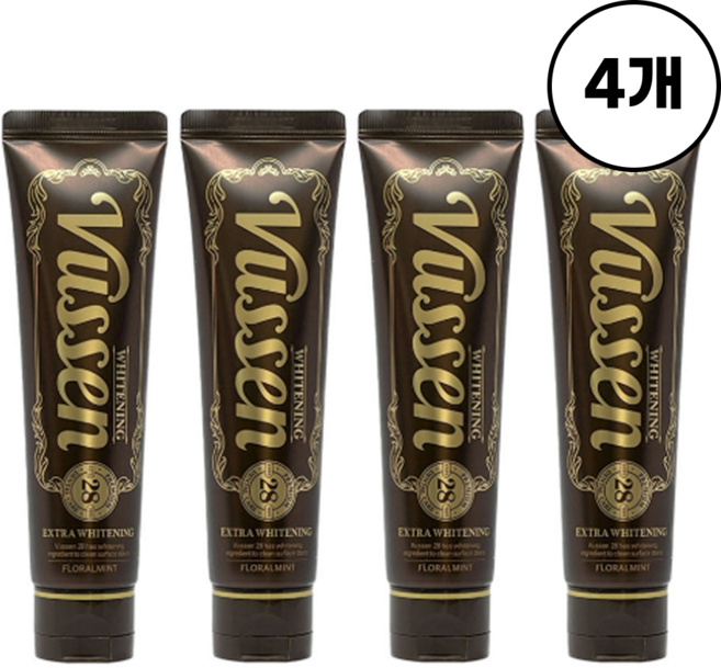 뷰센 28 어드벤스드 치아미백제 플로랄민트향, 80g, 4개