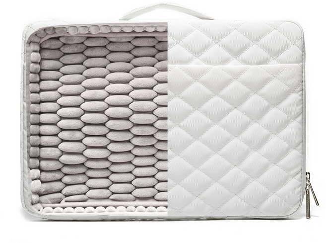 킨맥 360쉴드 노트북 파우치, 퀼팅화이트, 1개