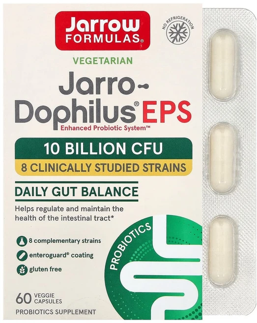 자로우포뮬러스 Jarro-Dophilus EPS 베지 캡슐 60정(캡슐 1정당 50억), JRW03020, 1개, 60정 - 쿠팡