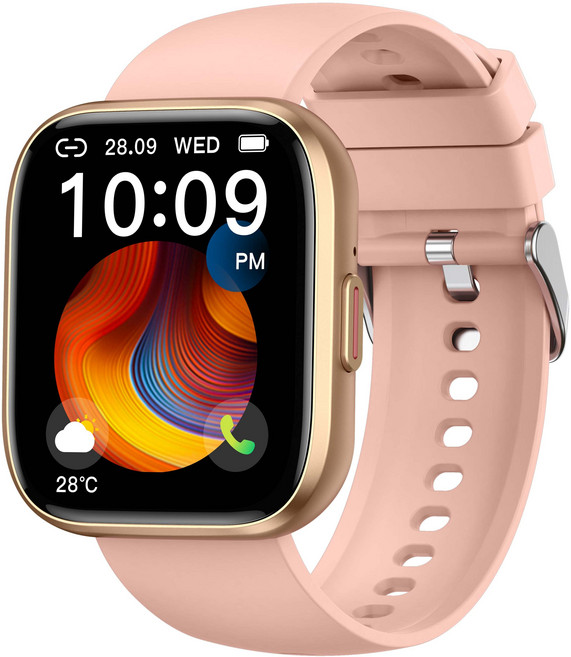 MMQ P114 풀기능 스포츠 스마트 워치, 핑크, 4.7cm, 블루투스