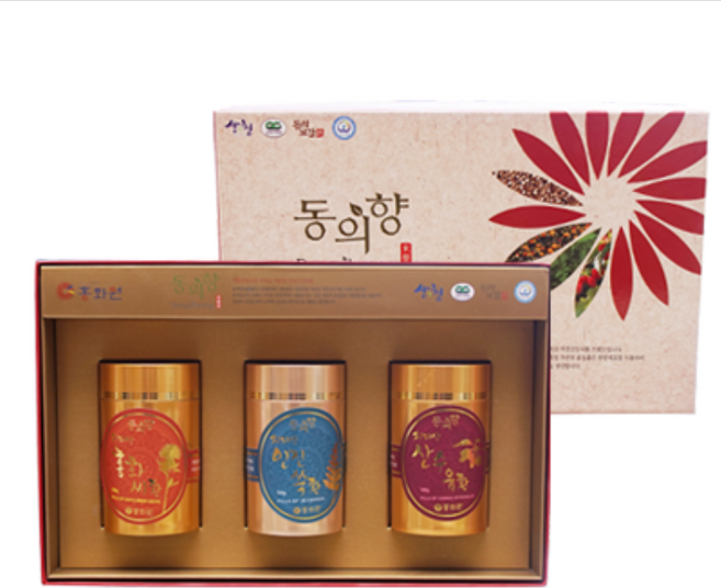 먹기 편한 뼈에좋은 지리산 산청 선물세트 홍화씨 인진쑥 산수유 동의향선물세트300g, 300g, 1개
