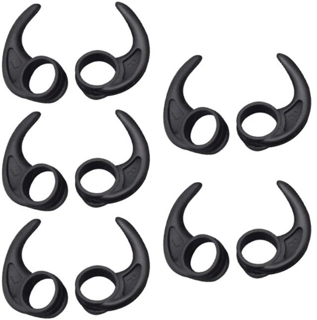 범용 이어 버드 이어후크 무선 블루투스 호환 교체 이어 버드 이어팁 및 이어 후크 5 쌍, 2.Transparent - small, 1개