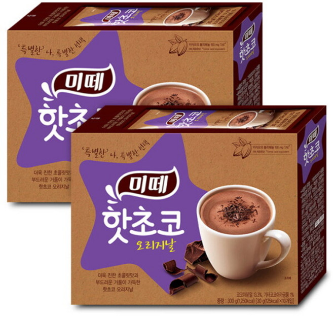 미떼 핫초코 오리지널 300g 10T x 2개, 30g, 10개입
