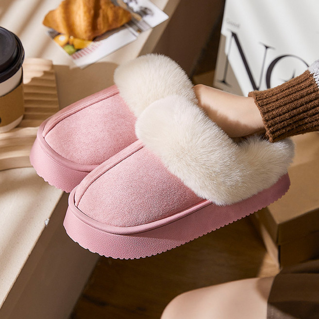 RainyDay 여성 키높이 털슬리퍼 겨울 실내화