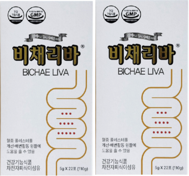 비채리바 차전자피식이섬유 젤라틴 치커리뿌리추출분말, 2박스, 110g