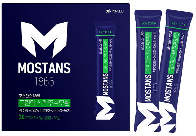 모스탄스 그린믹스 맥주효모환 탈모관리 맥주효모 어성초, 3g, 4세트