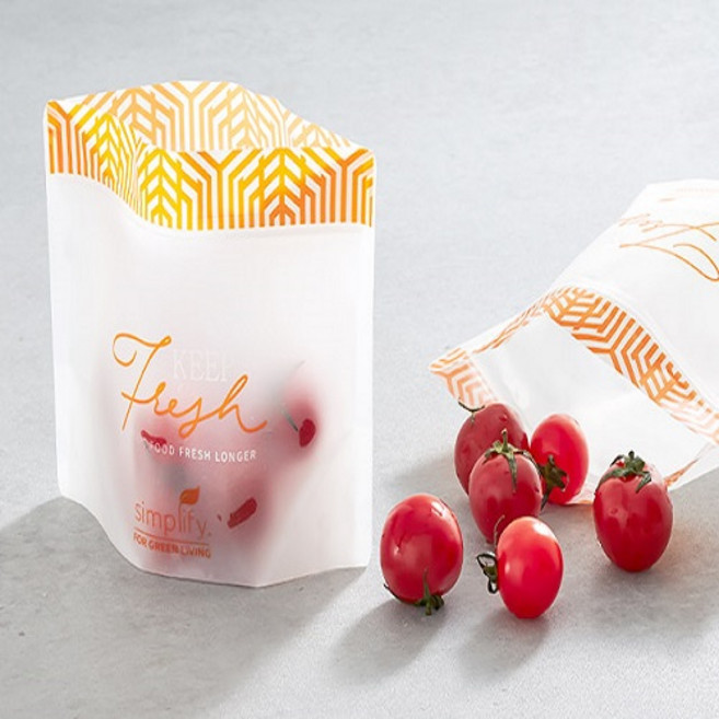 다회용 스탠딩 신선식품전용 지퍼백 3배신선 유아항균지퍼백 항아리닮은 숨쉬는 특허지퍼백, 1개