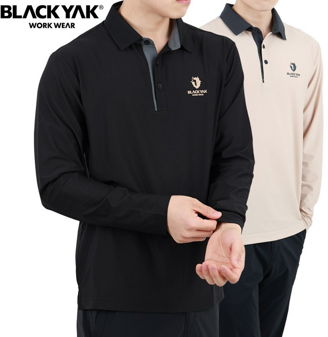 블랙야크 스트레치 원단 긴팔 엣지 카라티셔츠 폴로티