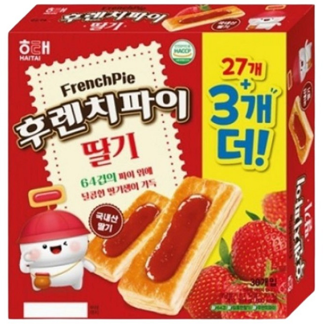 해태 후렌치파이 딸기, 384g, 6개
