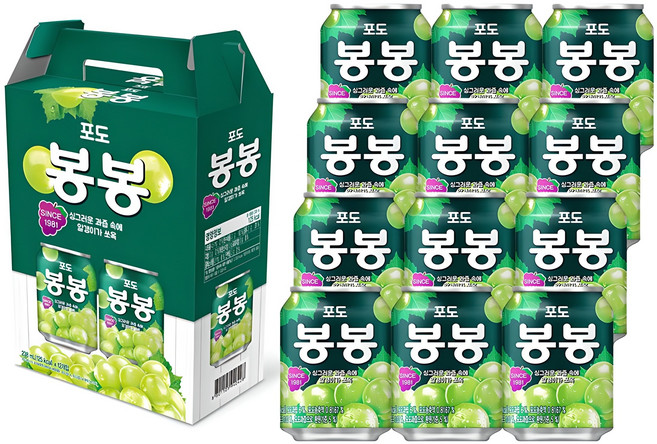 해태htb 포도 봉봉, 238ml, 12개