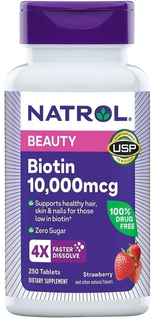 나트롤 비오틴 10 000mcg 250정, 1개 - 쿠팡