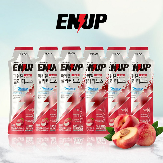 엔업 프리미엄 에너지 파워젤 팔라티노스 복숭아 6포, 270g, 1개