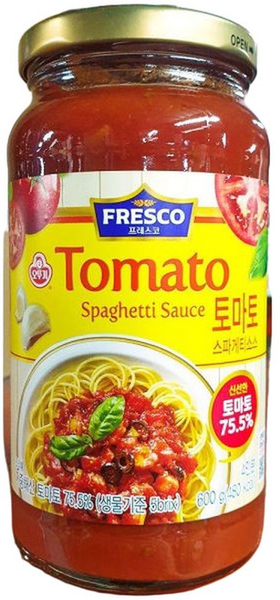 오뚜기 토마토스파게티소스 600g/스파게티소스/스파게티/양식/토마토/토마토소스/토마토소스/파스타소스/파, 1개, 600g