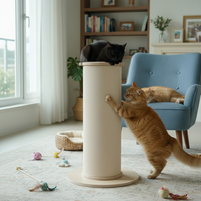 가또블랑코 통큰 스크래쳐 대형 수직, 아이보리, 1개