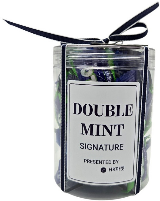 에이치케이마켓 시그니처 캔디/사탕 선물세트 4종 개별포장 수능 사무실 간식 답례 기념품, 1박스, 더블민트 시그니처