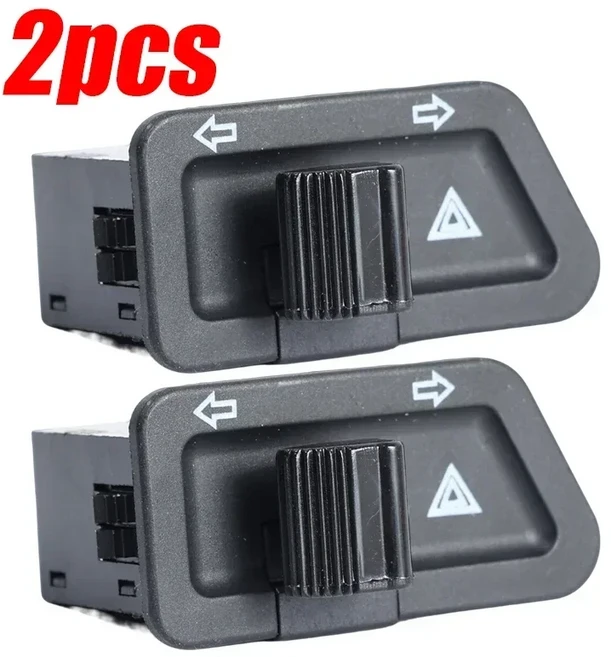 오토바이 경고등 듀얼 플래시 스위치 플라스틱 표시등 단추 방향 지시등 차량 개조 액세서리, 04 black x2