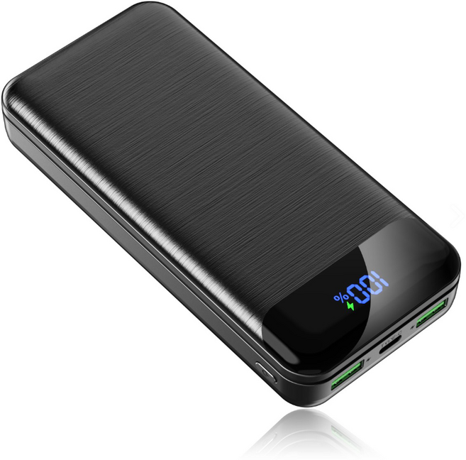 KLIFE 고속충전 대용량 보조배터리 20000mAh PD 22.5W QC3.0 잔량표시, 블랙, PD-Q2