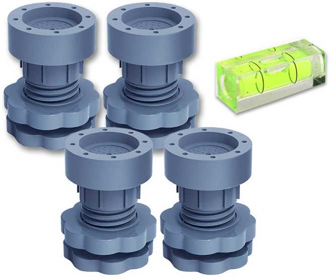 나홈 세탁기 높이조절 수평 받침대 소음방지 통돌이 드럼 건조기 스토퍼 소음방지, 그레이, 4개