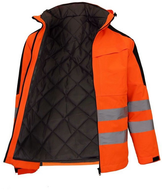 형광 작업복 겨울용 패딩 작업용, 1개, 형광오렌지코튼자켓