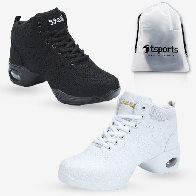 에어 매쉬 하이탑 재즈화+주머니 여성 남성 라인댄스화 방송댄스화 스포츠댄스화 줌바운동화 에어로빅화 째즈 단체주문, 블랙, 250