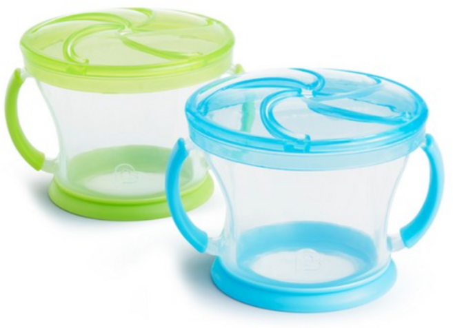 먼치킨 손잡이 흘림방지 스낵컵 2종 세트, BLUE + GREEN (블루+그린), 5세트