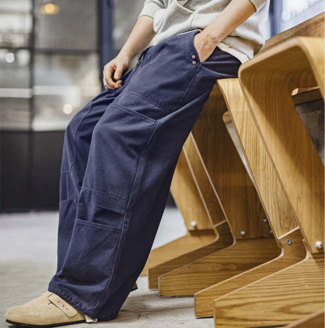남자 청바지 카고 일본 빈티지 워싱 멀티포켓 벌목바지 순면 와이드 캐주얼 바지 Cargo Pants FXTH2601093
