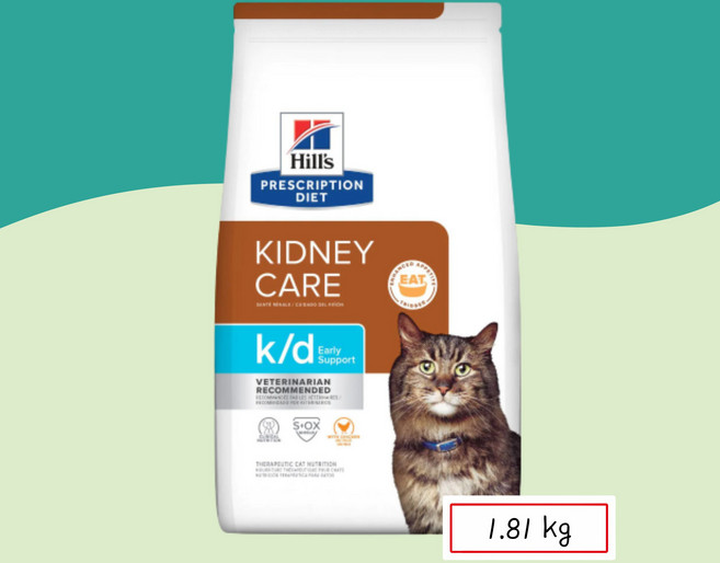 )당일발송( 힐스 캣 kd k/d 얼리 서포트 1.81kg 고양이 신장건강 처방식사료 kidney care with chicken early support, 1개