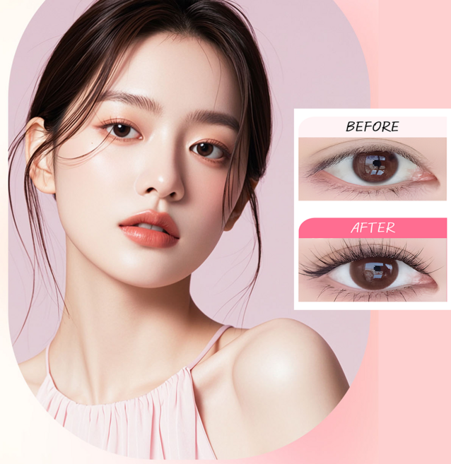 글로파이 대용량 가닥 노글루 속눈썹, 2개, 언더 벨 (120pcs)