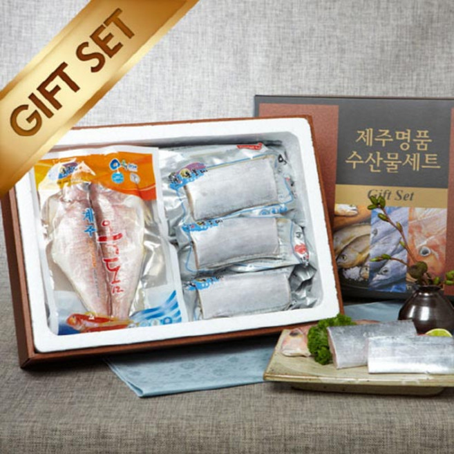 [제주직송] 제주 은갈치 옥돔 명품세트 2호(갈치 400g이상/팩 2팩+옥돔 200g이상/팩 5마리), 1개