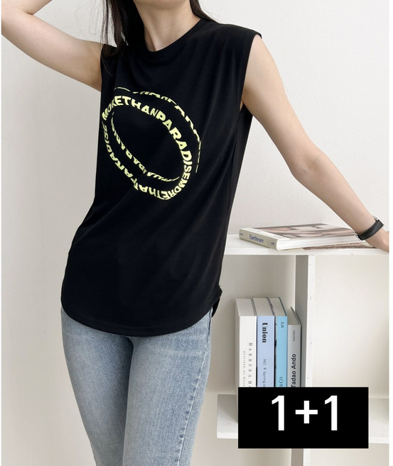 (1+1할인)형광네온찰랑로고롱나시티여리여리바캉스휴가필수템레이어드포인트이너편하고넉넉영문프린트가성비좋은여름신상추천색감이돋보이는여성힙합무대방송라인에어로빅스트릿줌바댄스복패션트레이닝휘트니스