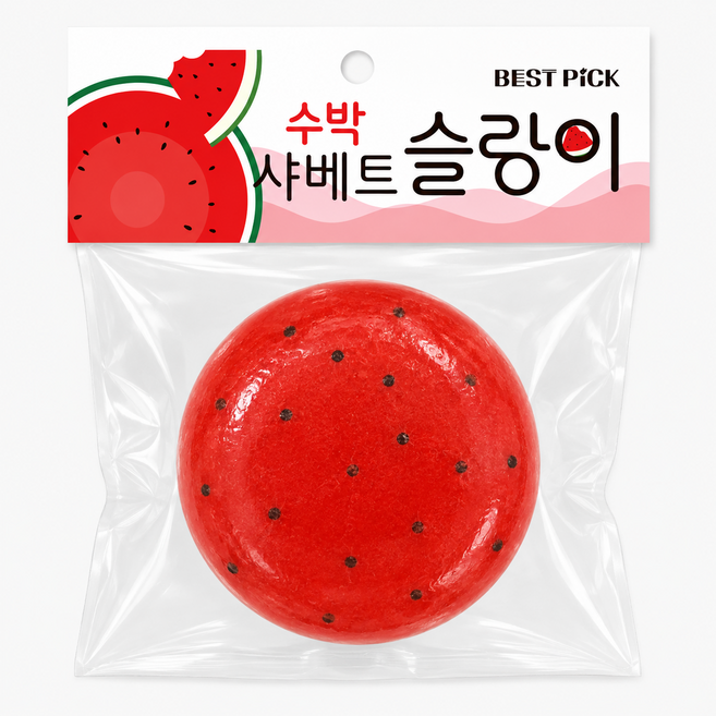10위 - 베스트픽 과일 샤베트 슬랑이 말랑이 스퀴시, 1개, 140g, 수박