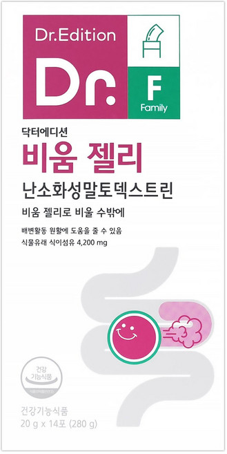 닥터에디션 비움 젤리 14포 난소화성 말토덱스트린 장건강 식이섬유 변비움 변비개선 젤리, 닥터에디션 비움젤리 14포, 1개, 280g