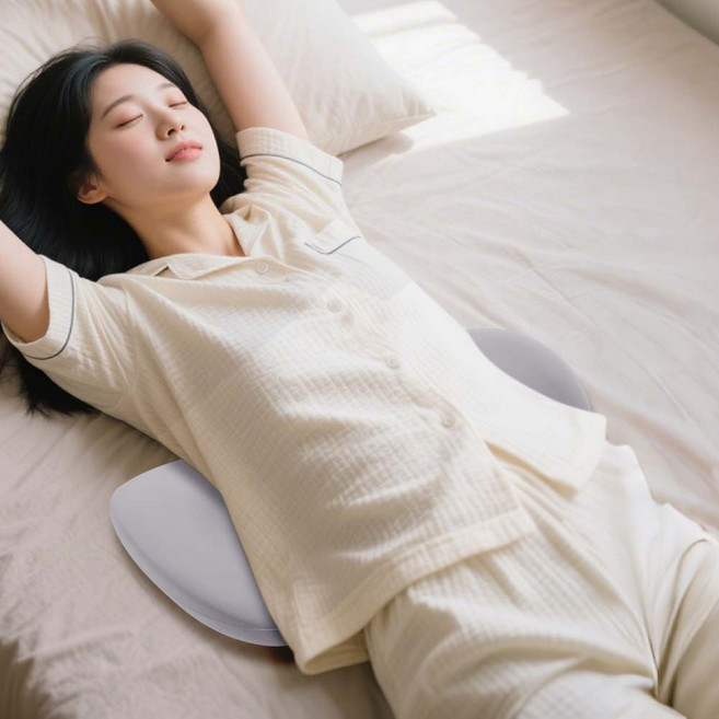Jeernare 수면 허리베개 침대허리지지 요추베개 메모리폼 허리 받침, 그레이