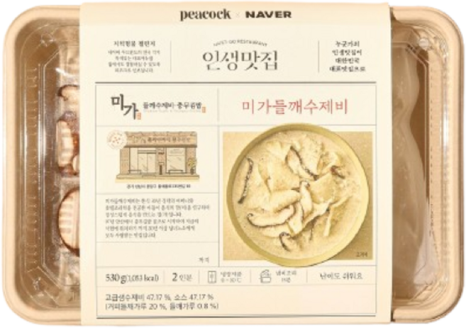 [피코크] 미가 들깨수제비 530g, 1개